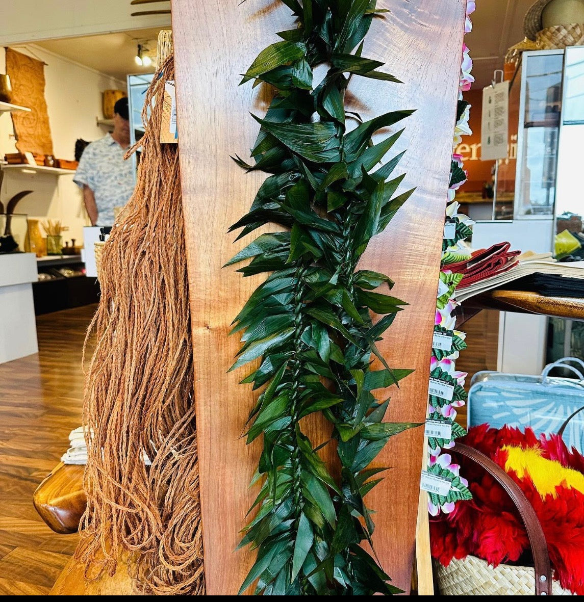 Double Ti Leaf Maile Lei (Fresh or Frozen)-PICK UP DATE & TIME in "Special Instructions" textbox