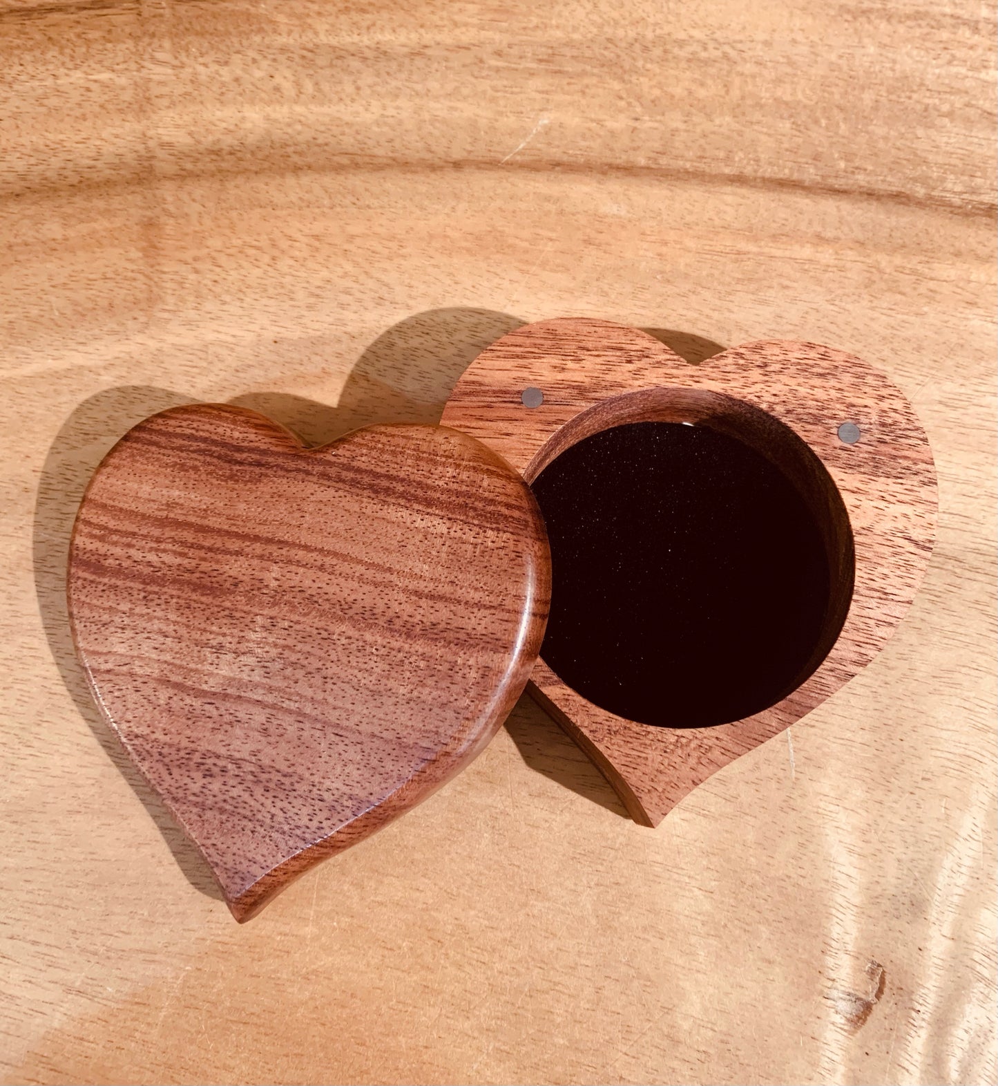 Koa Heart Boxes
