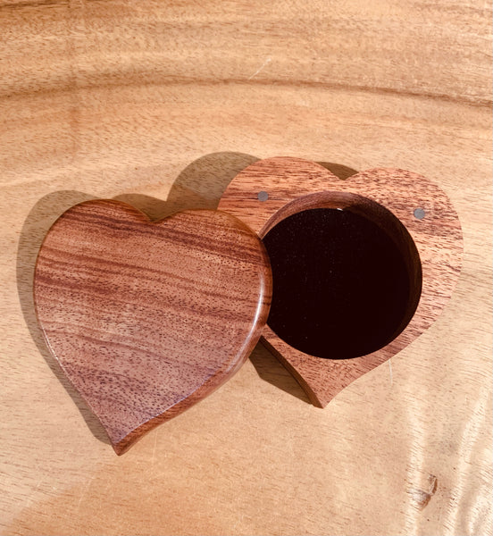 Koa Heart Boxes