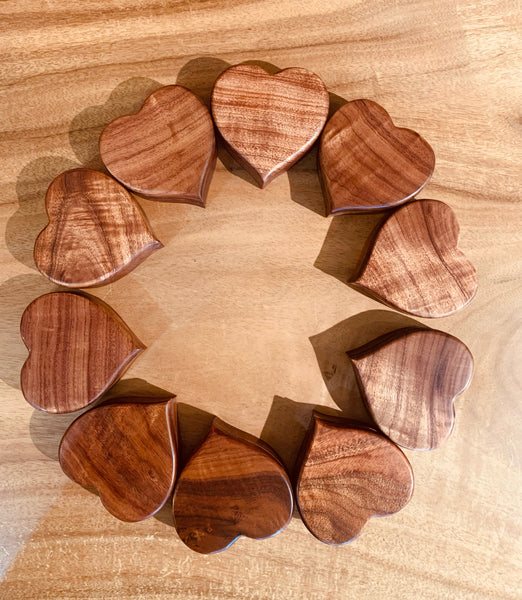 Koa Heart Boxes