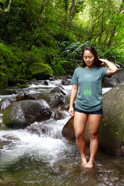 NI Designs Mauka to Makai T-Shirt Forest Green