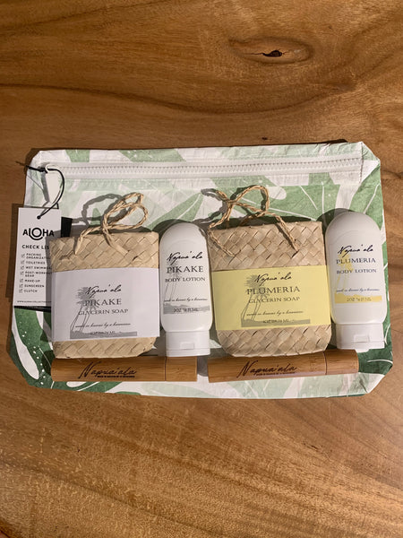 ALOHA COLLECTION  Splash Proof Travel Pouch Designed by Kupu Aʻe Molokaʻi