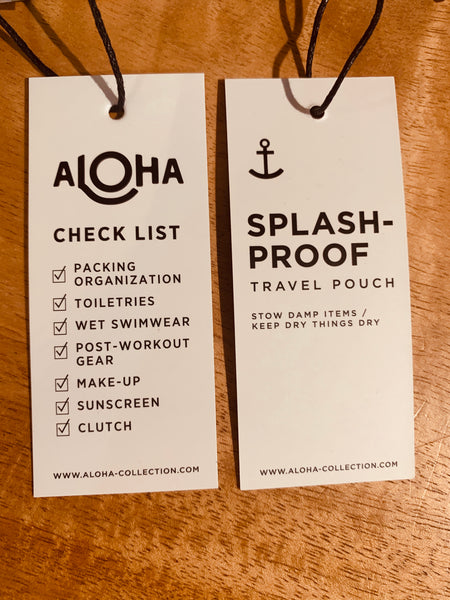 ALOHA COLLECTION  Splash Proof Travel Pouch Designed by Kupu Aʻe Molokaʻi