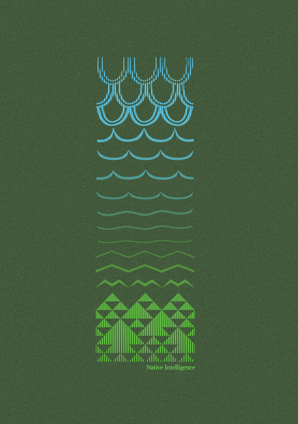 NI Designs Mauka to Makai T-Shirt Forest Green